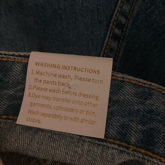 NWT POTILI Women Jeans Ripped Mom Jean High Waisted, Sz Small - Picture 7 of 7